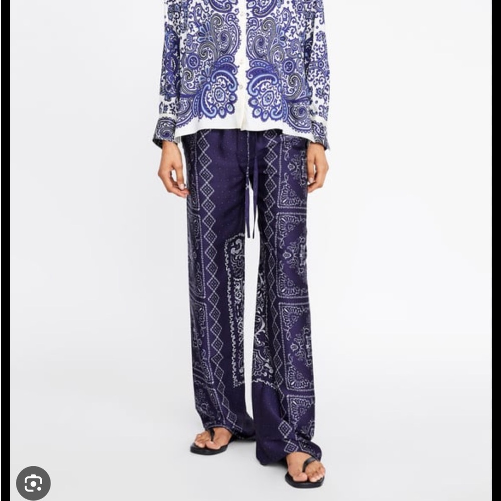 Zara printed pants